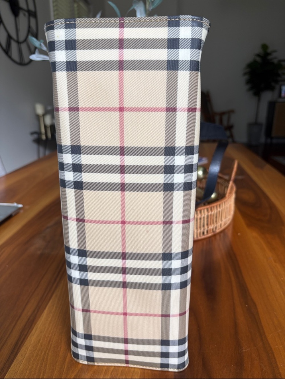 Burberry Beige Check Shoulder Bag with Black Straps
Not sure if it is authentic. - Picture 9 of 10